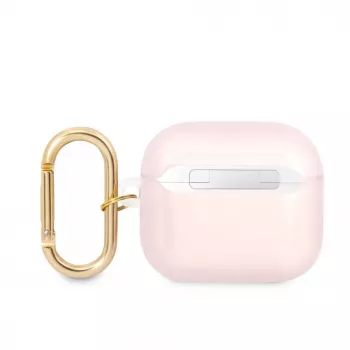 Guess GUA3HHTSP Strap Collection Silicone Case for AirPods 3 - Pink
