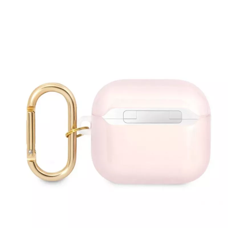Guess GUA3HHTSP Strap Collection Silicone Case for AirPods 3 - Pink