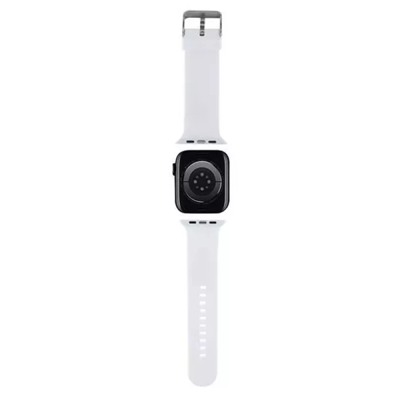 Karl Lagerfeld 3D Rubber Karl Head Apple Watch Rihm 38/40/41mm Valge