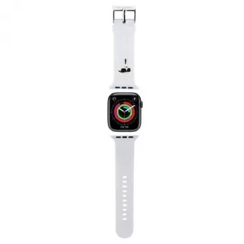Karl Lagerfeld 3D Rubber Karl Head Apple Watch Rihm 38/40/41mm Valge