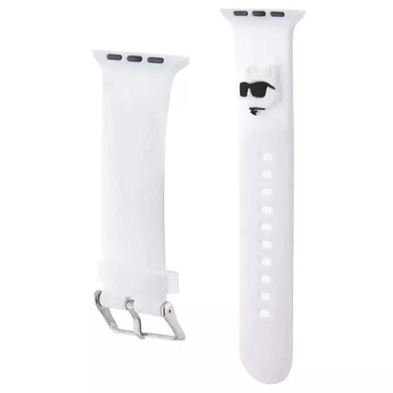 Karl Lagerfeld 3D Rubber Choupette Head Strap for Apple Watch 38/40/41mm - White
