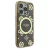 Guess GUHMP16LH4PYEEW Hardcase Apple iPhone 16 Pro 6,3 inch pruun Peony On 4G Background MagSafe