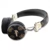 Guess Peony Script Round Shape Wireless Over-Ear Headphones with Bluetooth 5.3 and ENC (Black)