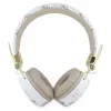 Guess 4G Triangle Round Shape - Juhtmeta On-Ear Bluetooth Kõrvaklapid ENC-ga (Valge)