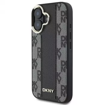 DKNY DKHMP16SPCPVSLK iPhone 16/16.1 kõva ümbris ruudumustriga MagSafe must