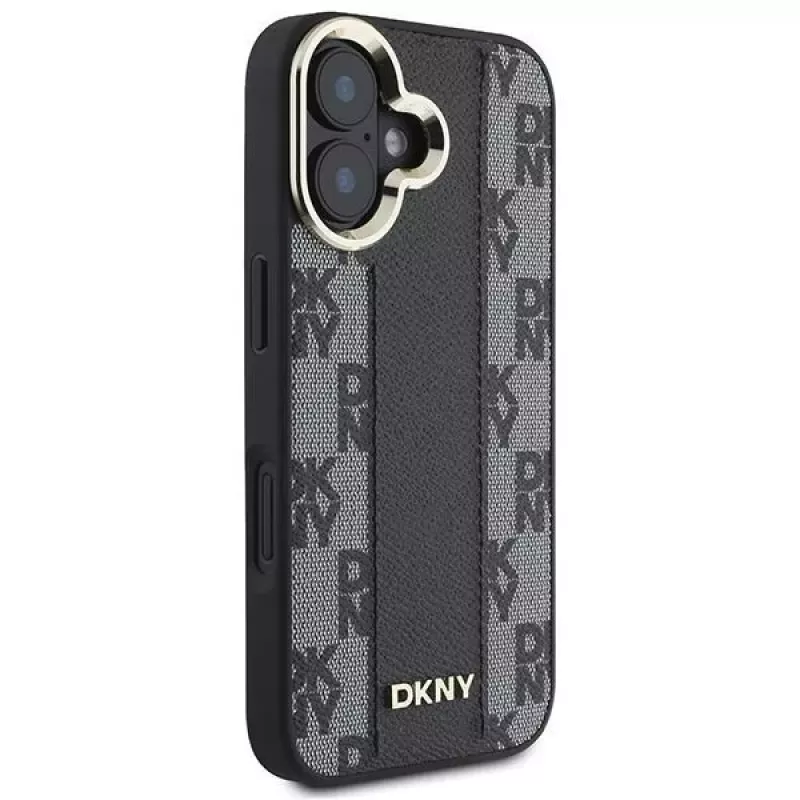 DKNY DKHMP16SPCPVSLK iPhone 16/16.1 kõva ümbris ruudumustriga MagSafe must