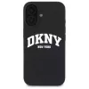 DKNY DKHMP16SSNYACH Kõva ümbris Apple iPhone 16 6,1-tollisele mustast silikoonist valge trükitud logoga MagSafe