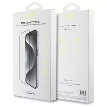 Guess GUTGP16LBOKGCIT iPhone 16 Pro 6.3 tolli ekraanikaitse 2.5D karastatud klaas läbipaistev