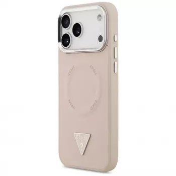 Guess Triangle Logo MagSafe ümbris iPhone 17 Pro jaoks (roosa)