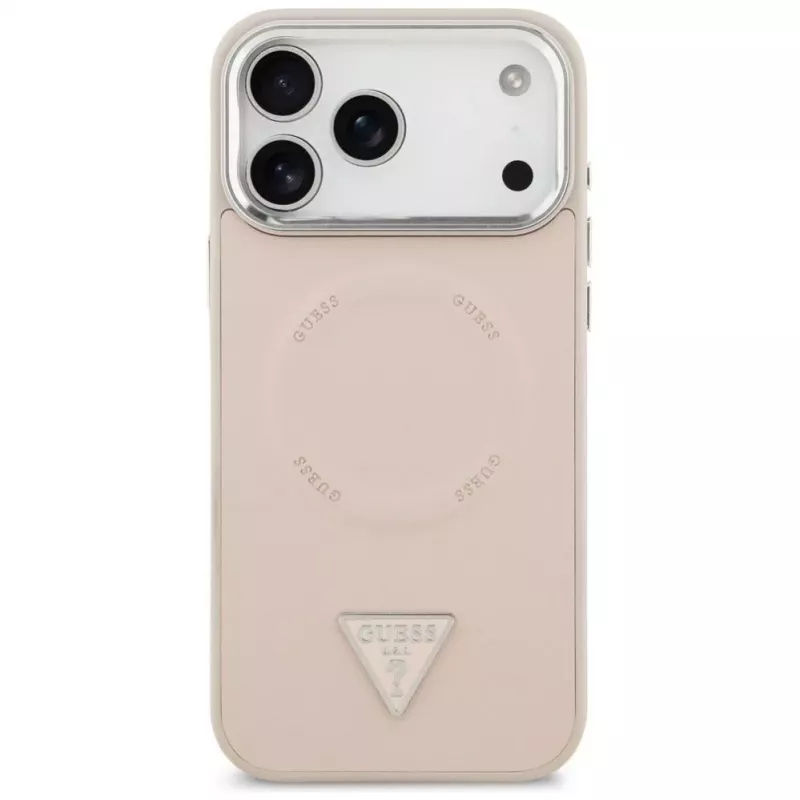 Guess Triangle Logo MagSafe ümbris iPhone 17 Pro jaoks (roosa)