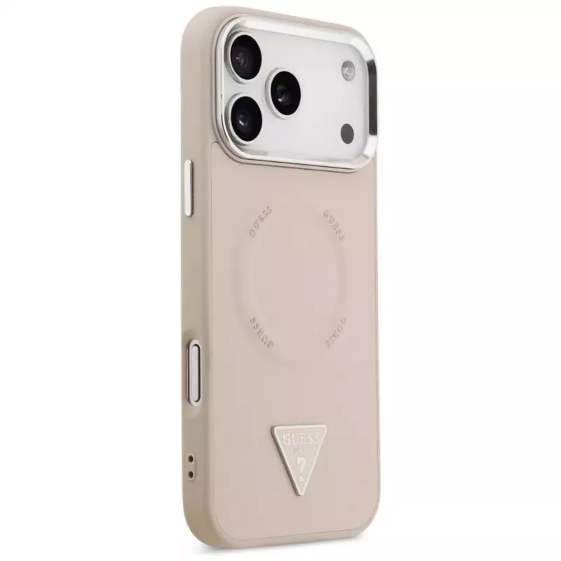 Guess Triangle Logo MagSafe ümbris iPhone 17 Pro jaoks (roosa)