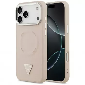 Guess Triangle Logo MagSafe ümbris iPhone 17 Pro jaoks (roosa)