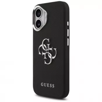 Guess Grained Big 4G Classic Logo Case iPhone 17 jaoks, must