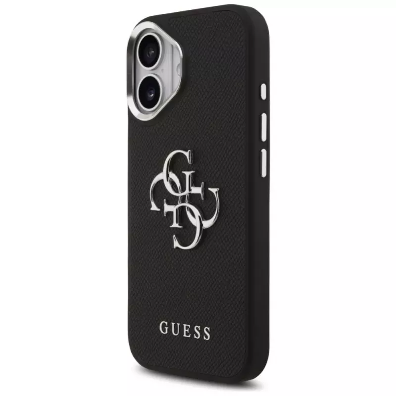 Guess Grained Big 4G Classic Logo Case iPhone 17 jaoks, must