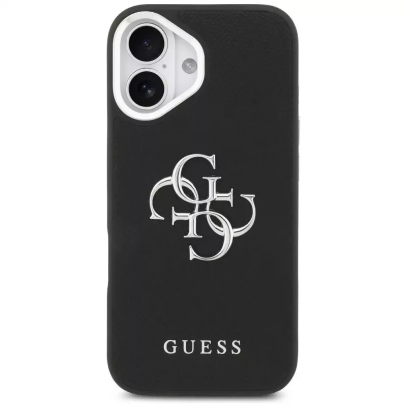 Guess Grained Big 4G Classic Logo Case iPhone 17 jaoks, must