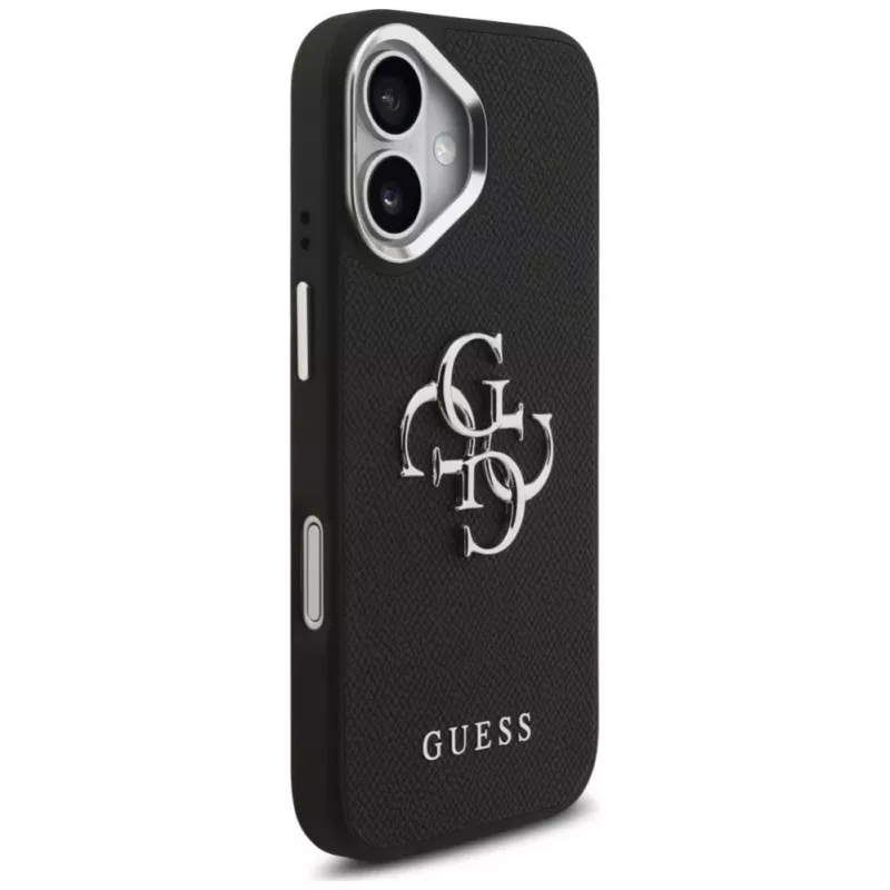 Guess Grained Big 4G Classic Logo Case iPhone 17 jaoks, must