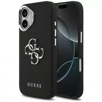 Guess Grained Big 4G Classic Logo Case iPhone 17 jaoks, must