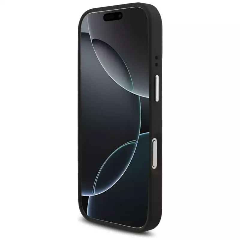Guess Grained Big 4G Classic Logo ümbris Apple iPhone 17 Pro jaoks, must
