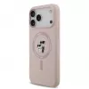KARL LAGERFELD Silicone Karl & Choupette Ring MagSafe Case for Apple iPhone 17 Pro Max, Pink