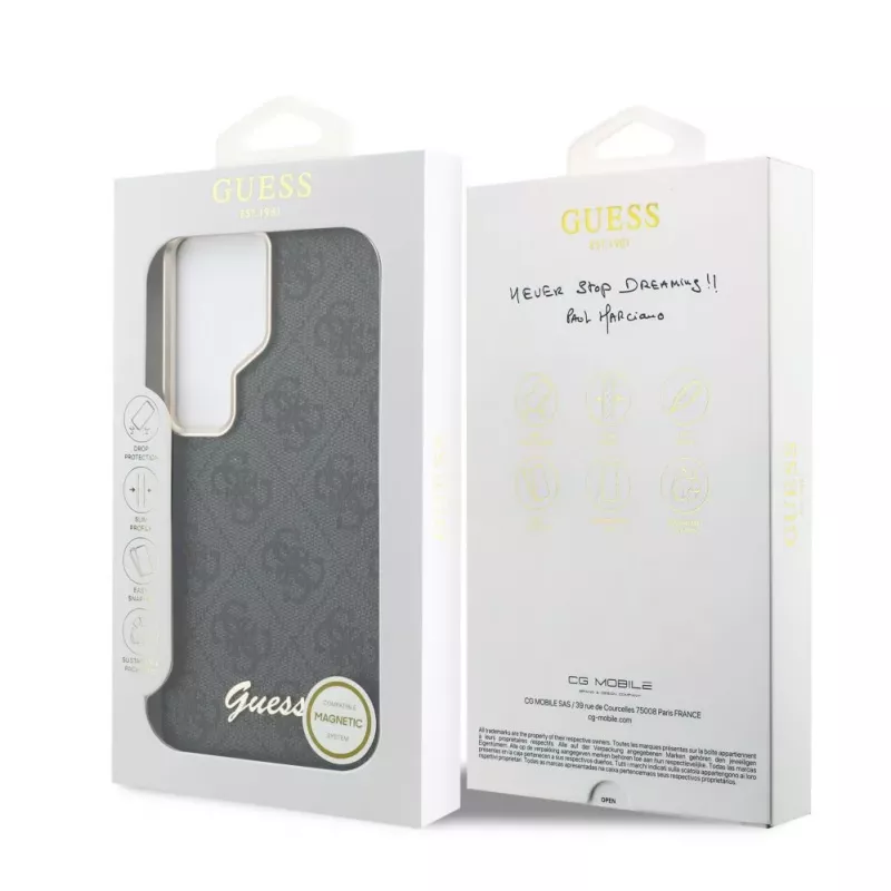 Guess 4G Script MagSafe Case Samsung Galaxy S26 Ultra jaoks (Must)