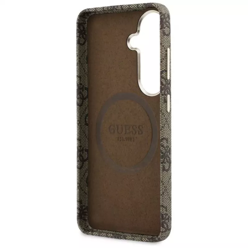 Guess 4G Script MagSafe ümbris Samsung Galaxy S26 jaoks (pruun)