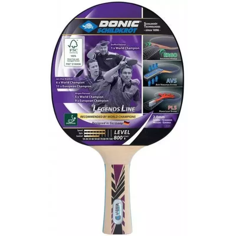 Donic Schildkröt Legends 800 Lauatennise Reket Roosa, Puit