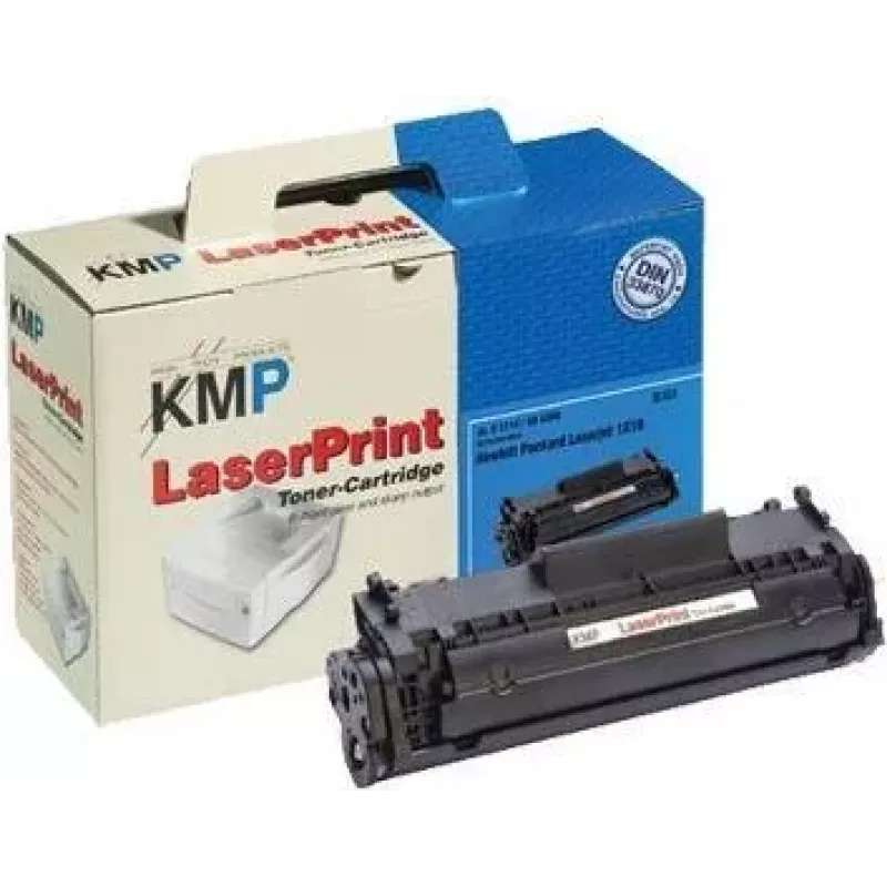 KMP LaserPrint Must Ühilduv Toonerikassett (Alternatiiv HP Q2612A-le) HP LaserJet 1010, 1012, 1015, 1018, 1020, 1022, 3015, 3020, 3030, 3050, 3052, 3055 jaoks