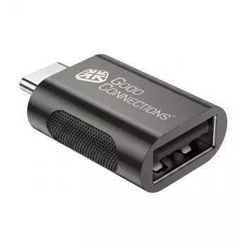 GoodConnections USB 3.2 Gen 1 / USB 3.0 Adapter USB-C Isane USB-A Emane, Tsingitud Metallkorpus, Antratsiit, 3-Pakk