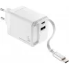 TROIKA POWER PULL 35 Autolaadija 35W USB-C PD & USB-A QC 3.0 Valge (CHA35/WH)