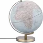 TROIKA Globus STELLAR LIGHT TOUCH Poliitiline maailmaglobus LED-tulede, puutesensori, USB-toitega, helesinine, hõbedane alus, 14 cm läbimõõt