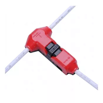 Synergy 21 LED FLEX Strip Easy Connect T-kujuline ühendaja 1 rea jaoks, punane