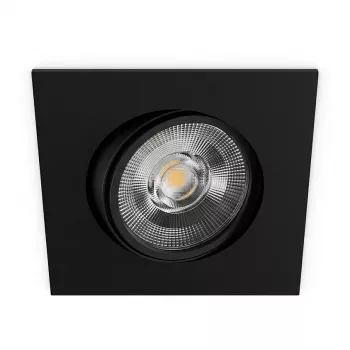 SYNERGY21 LED süvistatav laevalgusti Helios Must - Ruudukujuline + Kallutatav - Soe valge