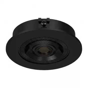 SYNERGY21 Helios LED süvistatav laevalgusti must ümmargune soe valge 5W 400lm
