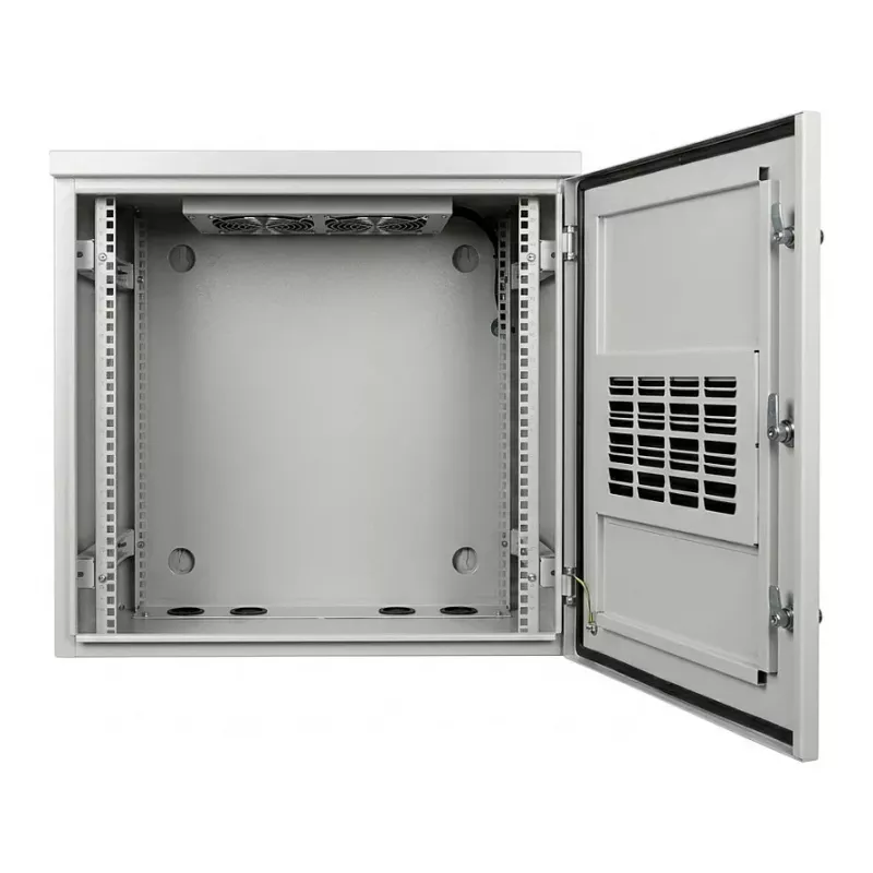 ALLNET 19 inch seinakapp 12U 488mm sügavus helehall IP55 SO-Seeria 2-ventilaatoriga