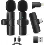 RealPower HS-1 Wireless Microphone System - 2 Dynamic Handheld Microphones & 1 UHF Receiver (863-865 MHz) - 30m Range - USB-C Rechargeable Receiver - 495513