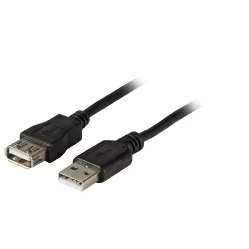 EFB Electronics USB pikenduskaabel - USB 2.0 Type-A isane emane - 0,5 m - must