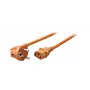 EFB Elektronik Toitekaabel CEE 7/7 Schuko 90° kuni IEC C13 180°, Oranž, 1,8 m, 3 x 0,75 mm²