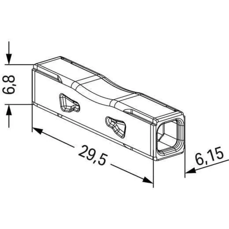 WAGO läbivühendus 2773-2401, Push-in, max 4 mm², 2 juhti