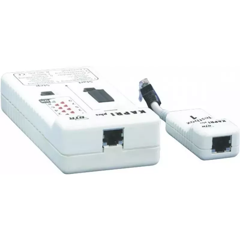 METZ CONNECT KAPRI Plus kaabli- ja ühenduste tester koos Testbox 1-ga - võrgu- ja ISDN-kaabli tester (130670-E)
