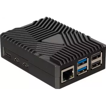 Joy-IT RB-AlucaseP5-09 SBC korpus Raspberry Pi 5-le, alumiinium, must