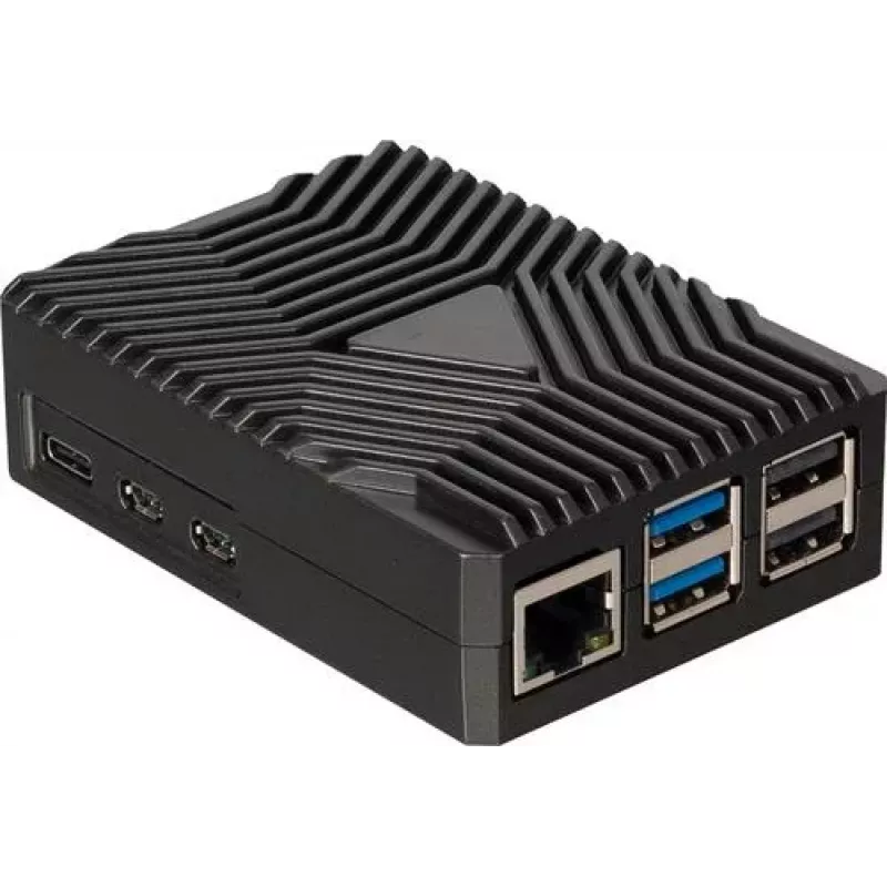Joy-IT RB-AlucaseP5-09 SBC korpus Raspberry Pi 5-le, alumiinium, must