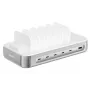 4smarts Team 100W 5xUSB-C laadimisjaam 6 kaabliga hõbedane