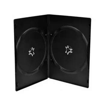 MEDIARANGE BOX14-7-100 Slimline topeltkettakarpide pakk - 100 tk - must - 7 mm - plastik