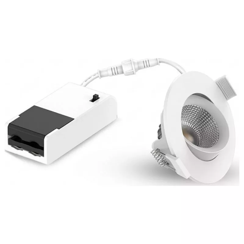 LEUCHTEK GMBH SPR-6W-XWW Süvistatav LED-prožektor, IP44, Alumiinium, Pööratav, Valitava valgusvärviga