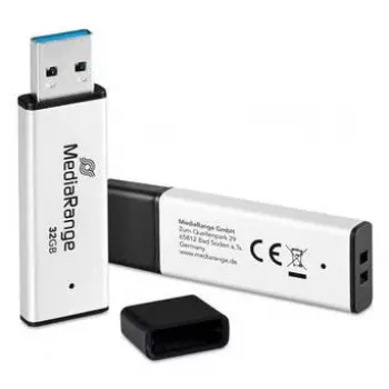 MEDIARANGE MR1900 USB 3.2 32 GB mälupulk Flash USB 3.2 Gen 1 Must Ilma korgita Sissetõmmatav