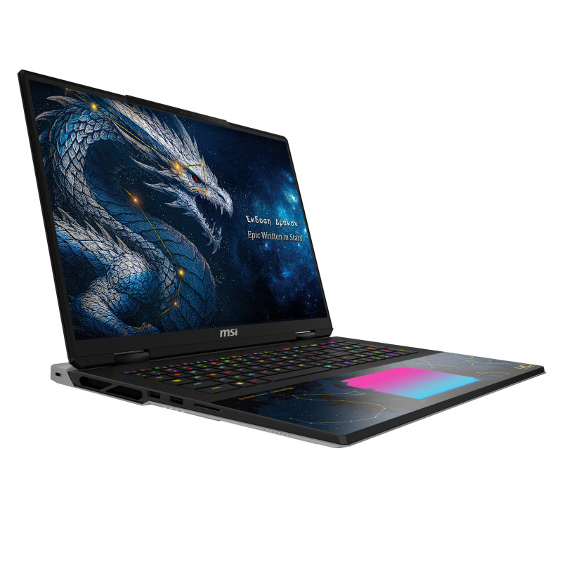 MSI Titan 18 HX Dragon Edition Draco Epic A2WJ-1064FR mängusülearvuti, 18-tolline UHD+ Mini LED 240Hz, Intel Core Ultra 9 290HX Plus, 96GB DDR5, 4TB SSD, GeForce RTX 5090 24GB, Windows 11 Pro, prantsuse AZERTY klaviatuur