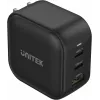 UNITEK GaN 66W 3-Port USB-C PD & QC 3.0 Laadija Must