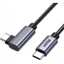 UNITEK USB-C kaabel 90° nurga all PD 100W 2m must