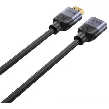 UNITEK HDMI 2.1 pikenduskaabel 0,5 m isane-emane 8K must
