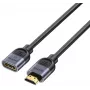 UNITEK HDMI 2.1 pikenduskaabel 0,5 m isane-emane 8K must